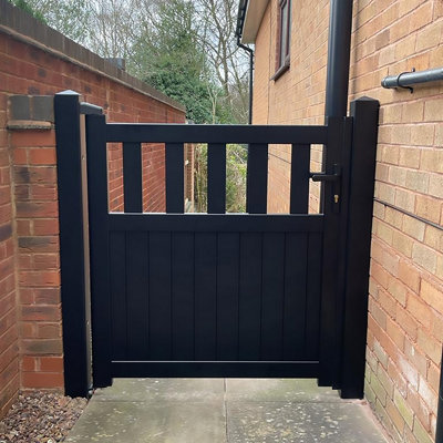 Aluminium Pedestrian Garden Gate 1200X1200mm Black
