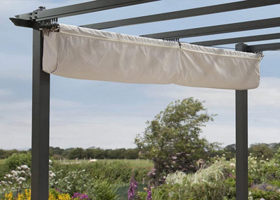 Aluminium Pergola 3m x 4m Garden Shade - Grey - 3