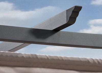 Aluminium Pergola 3m x 4m Garden Shade - Grey - 6