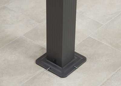 Aluminium Pergola 3m x 4m Garden Shade - Grey - 8