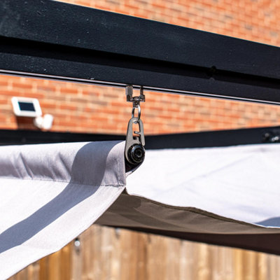 Aluminium Pergola - BPS Garden Canopy/Pergola 3x3m - Full Aluminium - 6