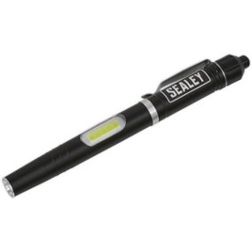 Aluminium Pocket Penlight - 3W CREE XTE & 1W COB LED - Battery Powered