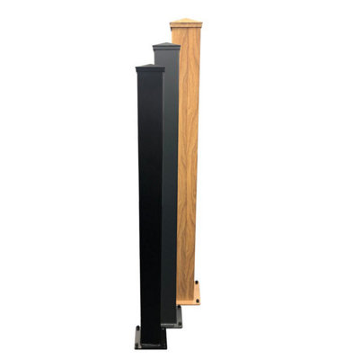 Aluminium Post 100x2400mm - Aluminium - Black