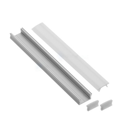 Aluminium Profile 1m For LED Light Strip Cover Frosted Pack of