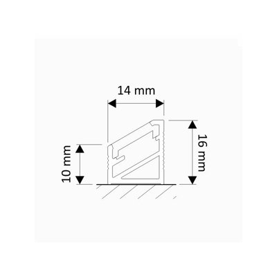 Aluminium Profile Corner 2m For LED Lights Strip Opal Cover - Colour White - Pack of 1