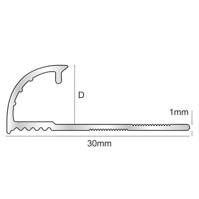 Aluminium Quadrant Tile Trim EAQ 2.5m Genesis Edge Protector White, 6mm ...