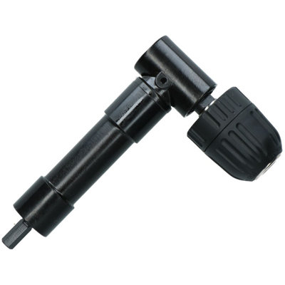 Aluminium Right Angle Drill Attachment Bit 3/8" Chuck Key Adaptor Adapter