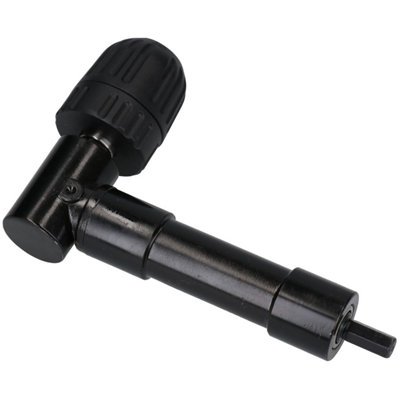 Aluminium Right Angle Drill Attachment Bit 3/8 Chuck Key Adaptor