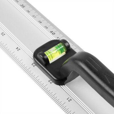 Aluminium Ruler With Spirit Levels and Handle 1000mm Metric , CM & Inch,