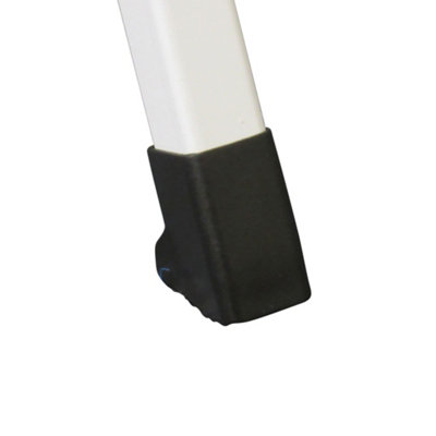 Aluminium Single Folding Step Stool White (Caravan Non Slip Platform Foldable Collapsible)