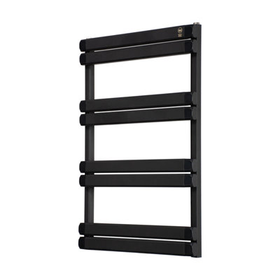 Aluminium Towel rail. compatible with heat pump. energy efficient. Black. Model: Venice. Height: 775mm