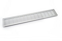 Aluminium Vent Grill Kitchen Plinth Worktop Heat - Colour Aluminium - Size 80mm
