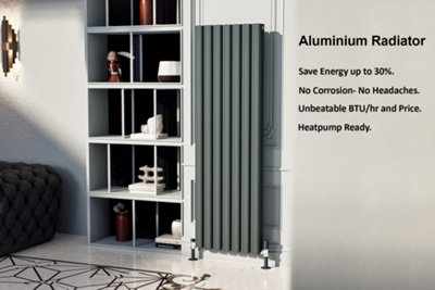 Aluminium Vertical Radiator -Heat pump Compatible- Low Temperature ...
