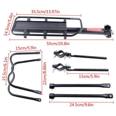 Aluminum Alloy Rear Bicycle Pannier Rack Carrier for Mountain Bike