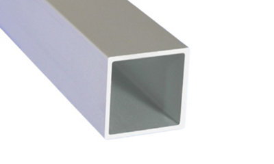 Aluminum anodised square tube, pipe B55 1000x20x20 mm