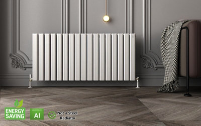 Aluminum Designer Horizontal Radiator Compatible with Heat pump. Model ...