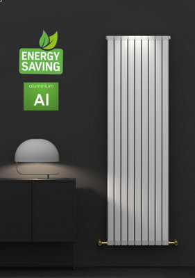 Aluminum Designer Vertical Radiator Compatible with Heat pump. Venice ...