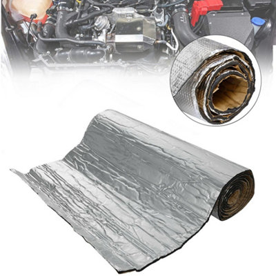 Aluminum Foil Insulation Roll,Self Adhesive Fireproof and Sunproof Heat-insulating Cotton 1m x 5m