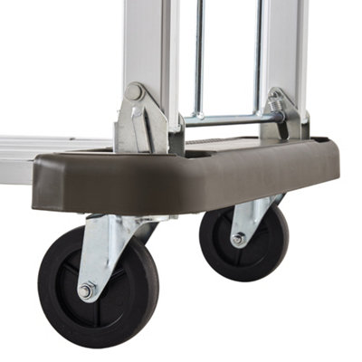 Aluminum Portable Platform Trolley with Extendable Base and Adjustable ...