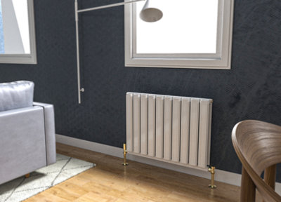 Aluminum Radiator Compatible with Heat pump. Energy Efficient. Model "Onyx" White. 800 .500mm