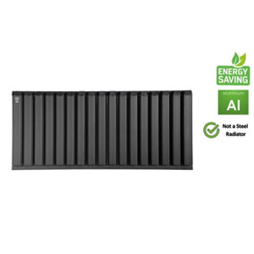 Aluminum Radiator Compatible with Heat pump. Model "Onyx" Black. 1200 .500mm. BTU/hr:6506.