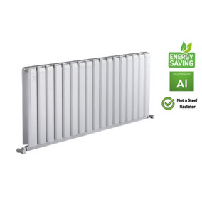 Aluminum Radiator Compatible with Heat pump.Model "Onyx" White. 1200 .500mm. BTU/hr:6506