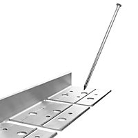 Alusthetic Aluminium 2m Garden Edging Strip - Flexible Border Edge for Gravel, Stone Paving and Grass - 19mm Height - Pack of 15