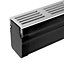 Alusthetic End Cap For PVC Threshold Drainage Channel - Outdoor Driveway Patio Garden Drain System - 1 x End Piece