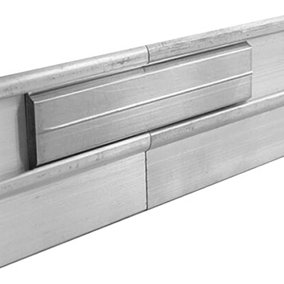 Alusthetic Large Aluminium Flexible Edge Securing Jointer - Joining Piece For Metal Garden Border Edging - Pack of 10
