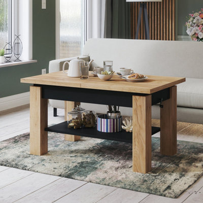 Alva 2 in 1 Extending Coffee / Dining Table 110-150cm - Golden Craft ...