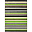 Alya Collection Washable Rugs & Runners Striped Design in Green   117G
