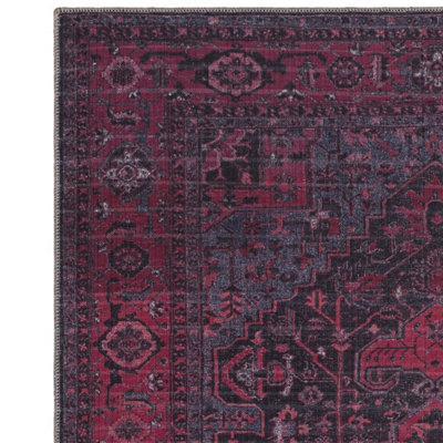 Alya Traditional Bordered Floral Persian Abstract Easy to Clean Rug for Living Room and Bedroom-160cm X 230cm