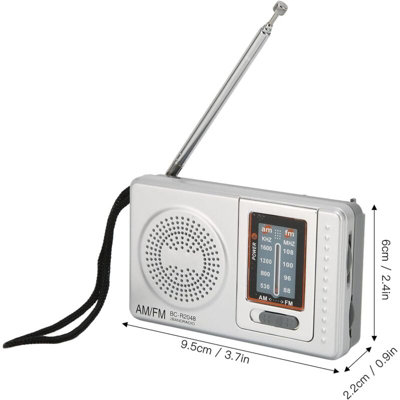 AM FM MW Portable Transistor Radio Battery Operated Pocket Size with ...