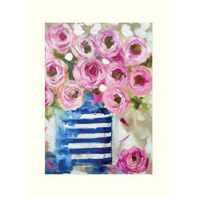 Amanda Brooks Country Blooms Print Pink/Blue/White (40cm x 30cm)