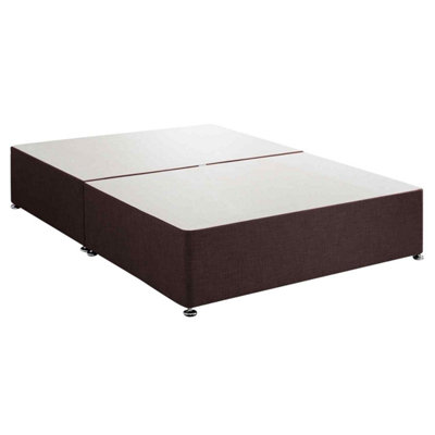 Amara Divan Base Only - Chenille Fabric, Brown Color, Non Storage