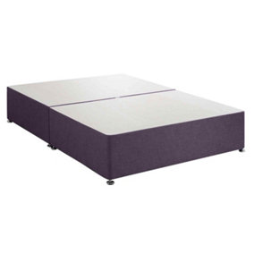 Amara Divan Base Only - Chenille Fabric, Purple Color, 2 Drawers Left Side