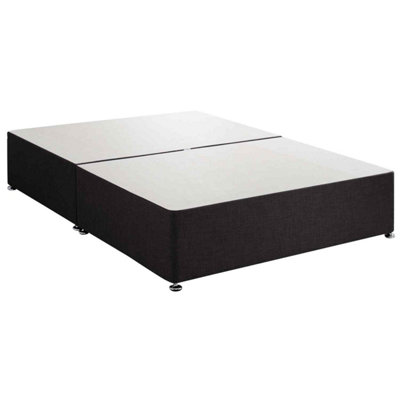 Amara Divan Base Only - Plush Fabric, Black Color, Non Storage