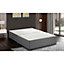 Amara Divan Base Only - Plush Fabric, Silver Color, 2 Drawers Right Side
