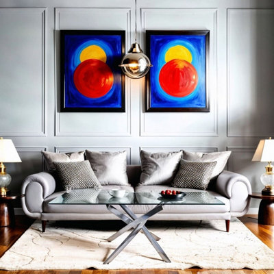 Amara Glass Coffee Table With Silver Legs