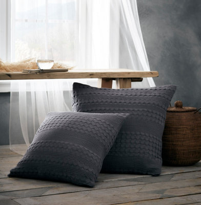 Grey waffle clearance cushion