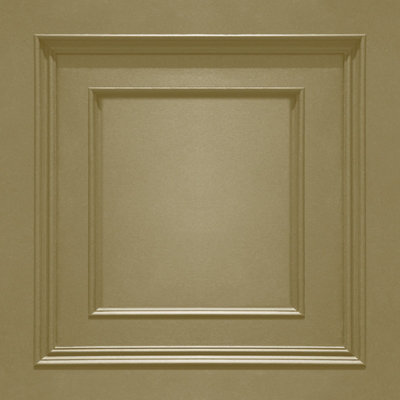 Amara Panel Vinyl Wallpaper Gold Belgravia 7396 - 3