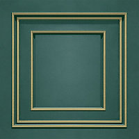Amara Panel Wallpaper Green / Gold Belgravia 7395