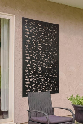 Amarelle Extra Large Metal Leaf design Decorative Garden screen 120cm X 60cm