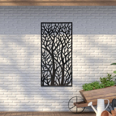 Amarelle Extra Large Metal Tree design Decorative Garden Screen 120cm X 60cm