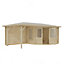 Amarrillo 10x20ft Premium Corner Log Cabin with Inside and Outside areas