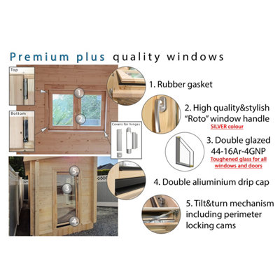 Amarrillo 10x20ft Premium Corner Log Cabin with Inside and Outside areas - 8