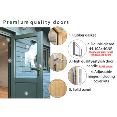 Amarrillo 10x20ft Premium Corner Log Cabin with Inside and Outside areas - 9