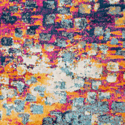 AMAYA Abstract Modern Marble Saffron Area Rug 160 x 215 cm