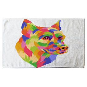 Amazing Illustration Dog Pop Art (Bath Towel) / Default Title