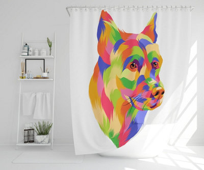 Amazing Illustration Dog Pop Art (Shower Curtain) / Default Title Price Comparisons | Compare The Build